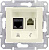 Розетка телефонная RJ11 + компьютерная RJ45 кат.5е UTP Schneider Electric Sedna Бежевый
