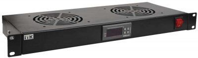 19" Модуль вентиляторный 1U 2 вентилятора с цифровым термостатом ITK ITK  FM05-1U2TS