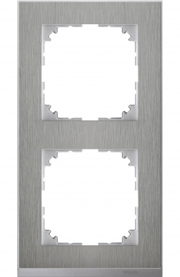 Рамка 2-постовая Merten M-Pure Decor Сталь/Алюминий Merten M-Pure Decor MTN4020-3646