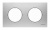 Рамка 2-постовая ABB NIE Skymoon Нержавеющая сталь 8672 OX ABB Skymoon 2CLA867200A4001