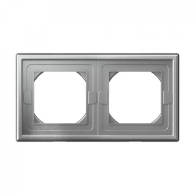 ARTGALLERY 2-постовая РАМКА IP44,  АЛЮМИНИЙ Systeme Electric ArtGallery GAL440302
