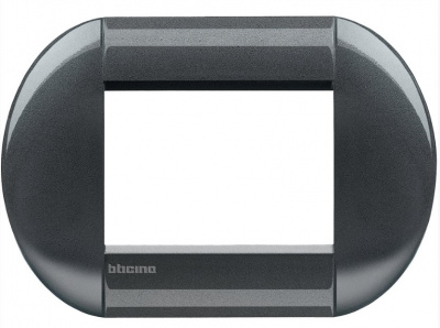 Рамка овальная 3 мод Bticino Living Light Сталь Bticino Living Light LNB4803AC