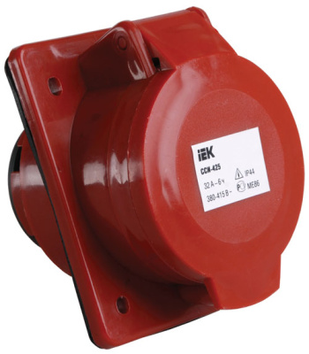Розетка стационарная скрытая ССИ-425 3Р+Е+N 32А 380-415В IP44 IEK IEK  PSR42-032-5