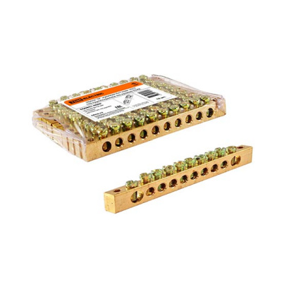 Шина "N" нулевая 8х12мм 10 групп/крепеж по краям 125A TDM 10/2 TDM ELECTRIC TDM Шины SQ0801-0069