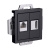 SE AtlasDesign Розетка двойная Карбон HDMI+RJ45 кат.5Е механизм Systeme Electric AtlasDesign ATN001082