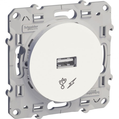 Зарядное устройство USB Schneider Electric Odace Белый Schneider Electric Odace S52R408
