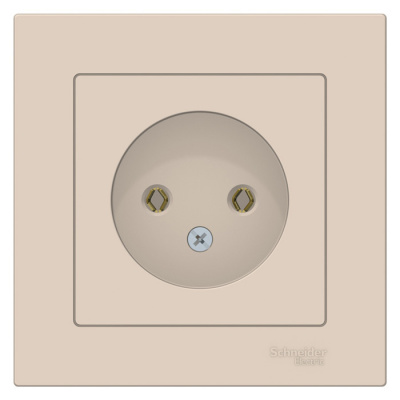 Розетка без заземления 16A в сборе Schneider Electric AtlasDesign Бежевый Systeme Electric AtlasDesign ATN000240