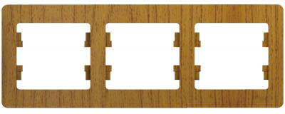 Рамка 3-постовая горизонтальная Systeme Electric Glossa Дуб Systeme Electric Glossa GSL000503