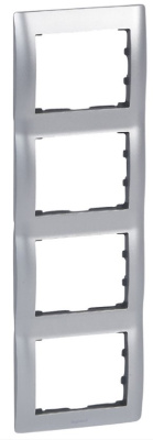 Рамка 4-постовая вертикальная Legrand Galea Life Тертый Алюминий/Metal Brushed Aluminium Legrand Galea Life 771958