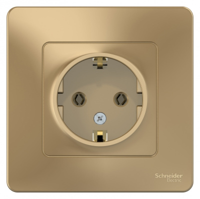 Розетка с заземлением без шторок скрытой установки 16A 250В Systeme Electric Blanca Титан Systeme Electric Blanca BLNRS001014