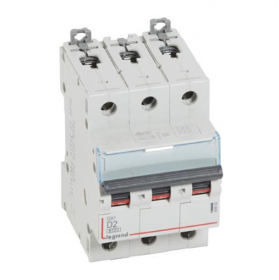 Автоматический выключатель 3P 2A D 6kA Legrand DX3 Legrand DX3 408082