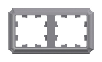 SE AtlasDesign ANTIQUE Рамка 2-постовая Сталь Systeme Electric AtlasDesign ATN100902