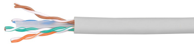 Кабель связи витая пара U/UTP, кат.6 4x2х23AWG solid, LSZH, 305м, серый ITK ITK  LC1-C604-121