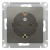 Розетка с заземлением 16A механизм Schneider Electric AtlasDesign Сталь Systeme Electric AtlasDesign ATN000943