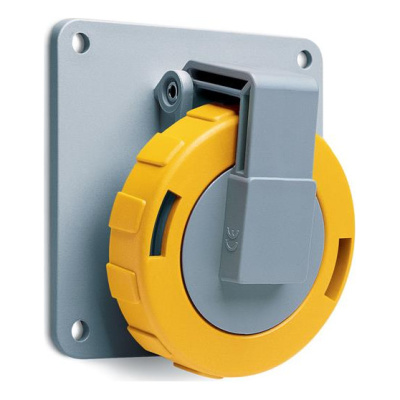 Розетка панельная с угловым фланцем 332RAU4W, 32A, 3P+E, IP67, 4ч ABB ABB  2CMA166960R1000