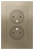 Розетка двойная без заземления 16A в сборе Schneider Electric AtlasDesign Шампань Systeme Electric AtlasDesign ATN000520