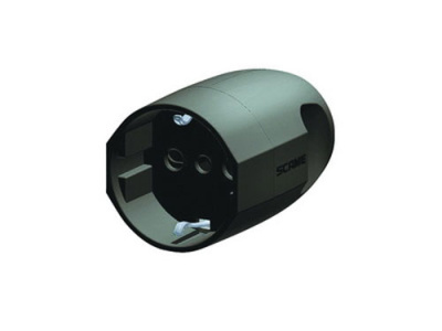 Розетка кабельная, бытовая с центральным вводом кабеля. Черная. IP20 16А 2P+E 230В DKC DKC  DIS1302083N