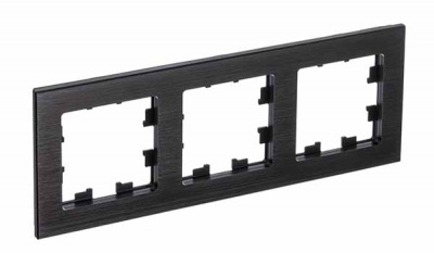 Рамка 3-постовая металл Schneider Electric AtlasDesign Nature Оникс Systeme Electric AtlasDesign Nature ATN312303