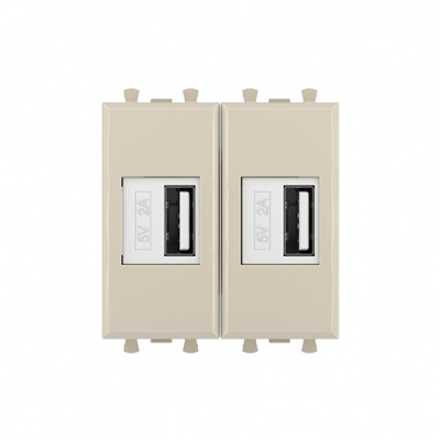 USB зарядное устройство модульное, "Avanti", "Ванильная дымка", 2 модуля DKC DKC Avanti 4405542DKC