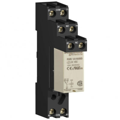 Реле 2CO 24В DC + розетка Schneider Electric Schneider Electric  RSB2A080BDS