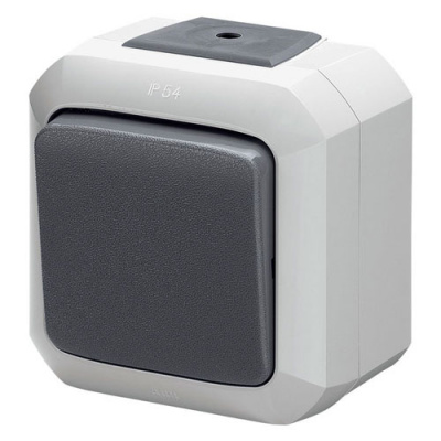 Переключатель кнопочный одноклавишный IP54  ABB Variant+ Серый ABB Variant+ 2CHN588651C4517