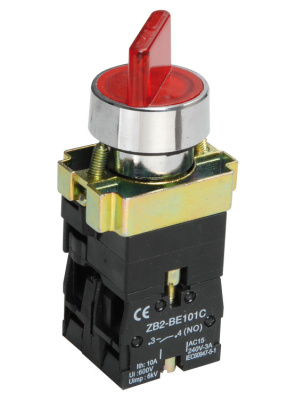 Переключатель LAY5-BK2465 2 положения красный IEK IEK  BSW90-BK-2-K04