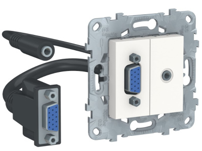 Розетка HD15+Minijack Schneider Electric Unica New Белый Schneider Electric Unica New NU593218