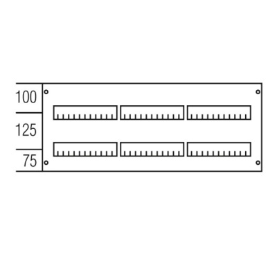 Пластрон с прорезями DIN125мм 300x750мм, 2ряда ABB ABB CombiLine-M AS32