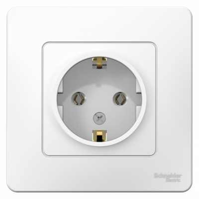 Розетка с заземлением без шторок скрытой установки 16A 250В Systeme Electric Blanca Белый Systeme Electric Blanca BLNRS001011