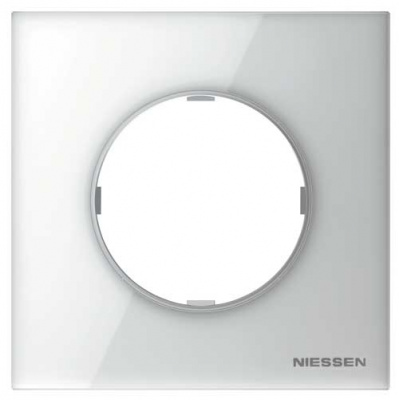 Рамка 1-постовая ABB NIE Skymoon Стекло белое 8671 CB ABB Skymoon 2CLA867100A3001