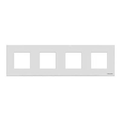 Рамка 4-постовая 2+2+2+2 мод ABB NIE Zenit Белое стекло N2274 CB ABB Zenit 2CLA227400N3001