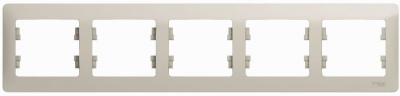 Рамка 5-постовая горизонтальная Systeme Electric Glossa Молочный Systeme Electric Glossa GSL000905
