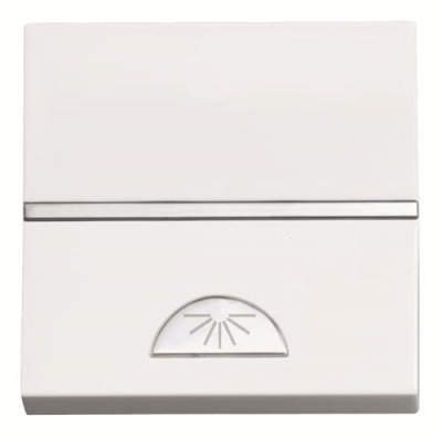 Выключатель 1-клавишный кнопочный НО-контакт с символом "Свет" 2 мод ABB NIE Zenit Белый N2204.2 BL ABB Zenit 2CLA220420N1101