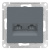 Розетка двойная компьютерная RJ45+RJ45 кат.5E механизм Schneider Electric AtlasDesign Грифель Systeme Electric AtlasDesign ATN000785