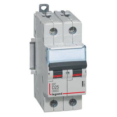 Автоматический выключатель 2P 25 A D 6kA Legrand DX3 Legrand DX3 408033