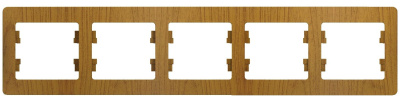 Рамка 5-постовая горизонтальная Systeme Electric Glossa Дуб Systeme Electric Glossa GSL000505