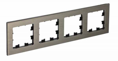 Рамка 4-постовая металл Schneider Electric AtlasDesign Nature Латунь Systeme Electric AtlasDesign Nature ATN312204