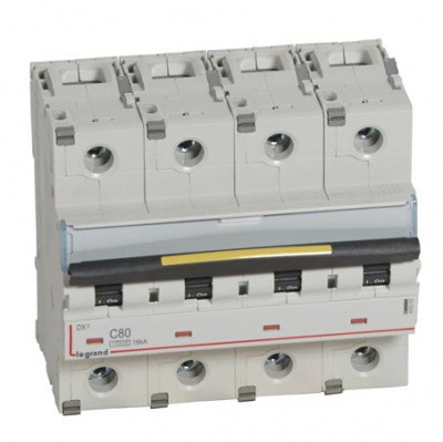 Автоматический выключатель 4P 80A C 10kA Legrand DX3 Legrand DX3 409362