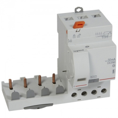 Дифференциальный блок DX3 - тип Hpi - 30 мА - 4П - 400 В~ - 63 А - 3 модуля Legrand Legrand  410534