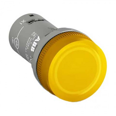 Лампа CL-501Y желтая со встроенным светодиодом 12В DC ABB ABB  1SFA619402R5013