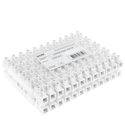 Колодка клеммная 10мм 10A полистирол белая 10шт EKF PROxima EKF  plc-KK-10-10-ps-w