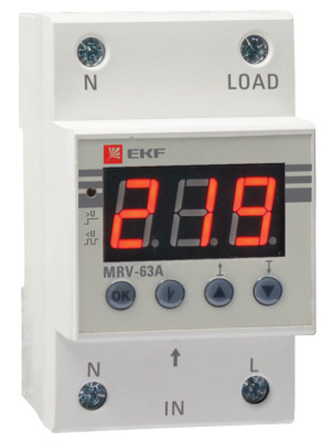 Реле напряжения с дисплеем 50A EKF PROxima MRV EKF PROxima MRV MRV-50A