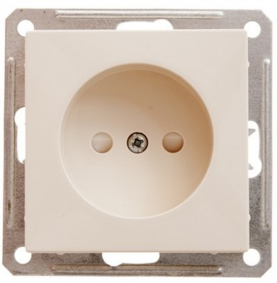 Розетка без заземления с защитными шторками Wessen 59 Слоновая кость Wessen Wessen 59 RS16-151-2-86