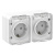 Розетка 2-ая с/з со шторками 16А 250B IP54 Schneider Electric AtlasDesign Profi54 Белый Systeme Electric AtlasDesign Profi54 ATN540126