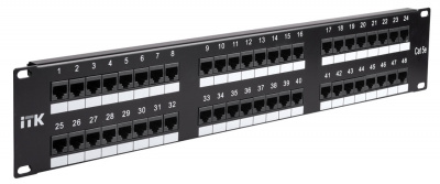 2U патч-панель кат.5Е UTP, 48 портов Dual ITK ITK  PP48-2UC5EU-D05