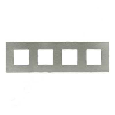 Рамка 4-постовая 2+2 +2+2 мод ABB NIE Zenit Сталь N2274 OX ABB Zenit 2CLA227400N4001