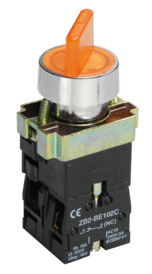 Переключатель LAY5-BK2565 2 положения желтый IEK IEK  BSW90-BK-2-K05