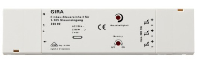 Механизм Модуль управления встраиваемый для ЭПРА л/л 1-10V 200mA 2300W Gira Gira Gira Механизмы 036000Gira