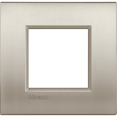 LivingLight Рамка Air, итальянский стандарт 2 мод. Цвет "Матовый титан" Bticino Bticino  LNC4802TIS