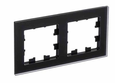 Рамка 2-постовая матовое стекло Schneider Electric AtlasDesign Nature Черный Systeme Electric AtlasDesign Nature ATN331002